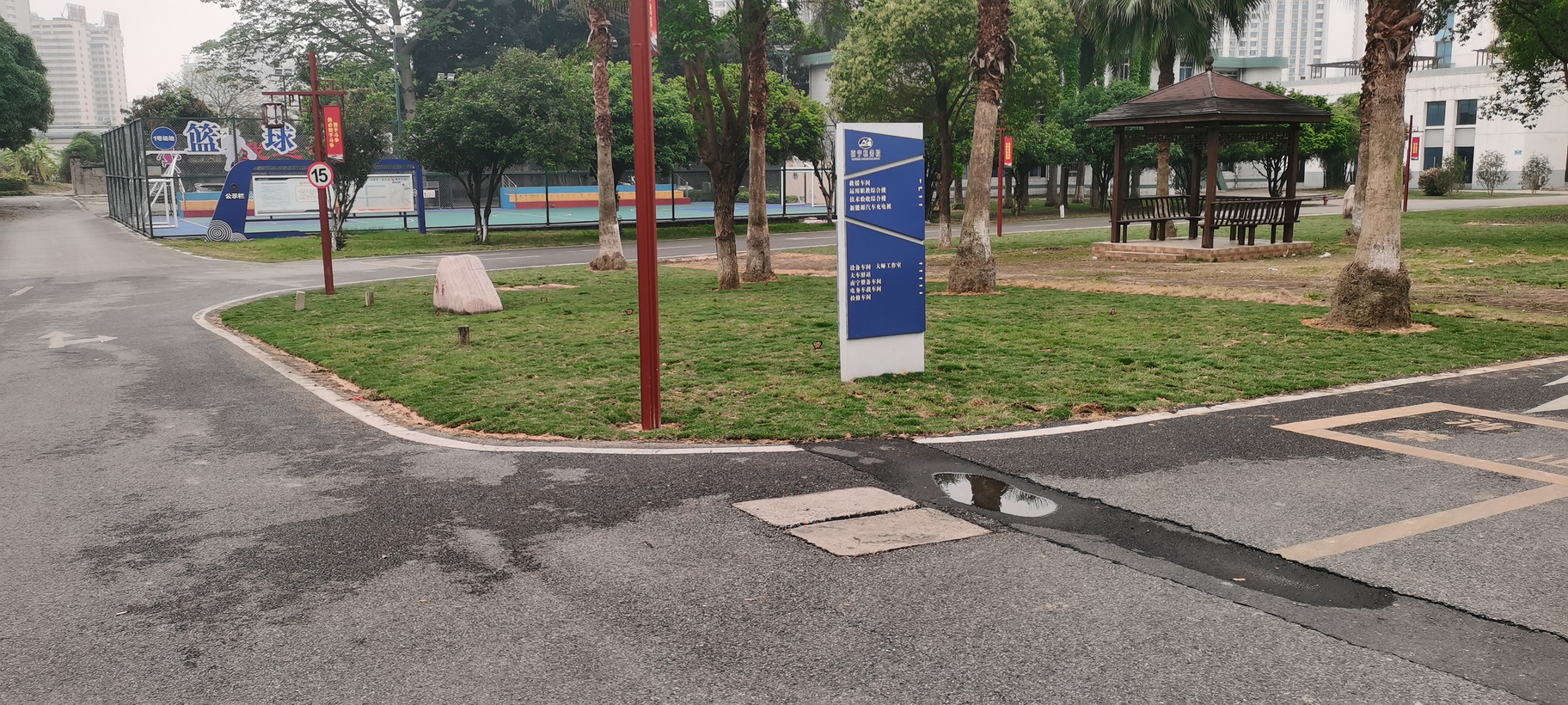 南宁机务段职教办公楼旁绿化